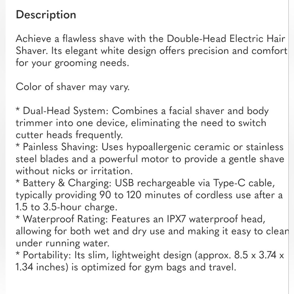 Inia Double Head Electric Hair Shaver - Picture 5 of 11